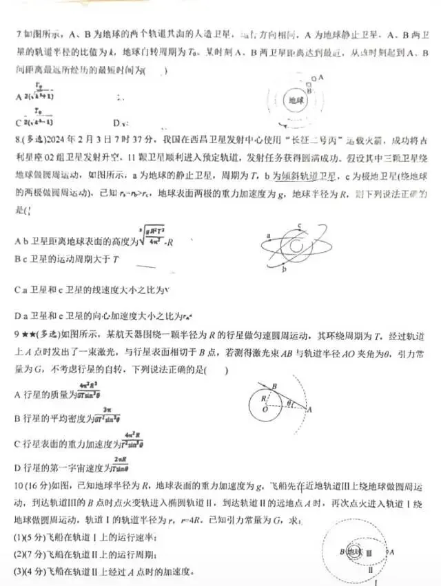 万有引力与航天核心解题模型及试卷试题深析-第1张图片-四季读书网