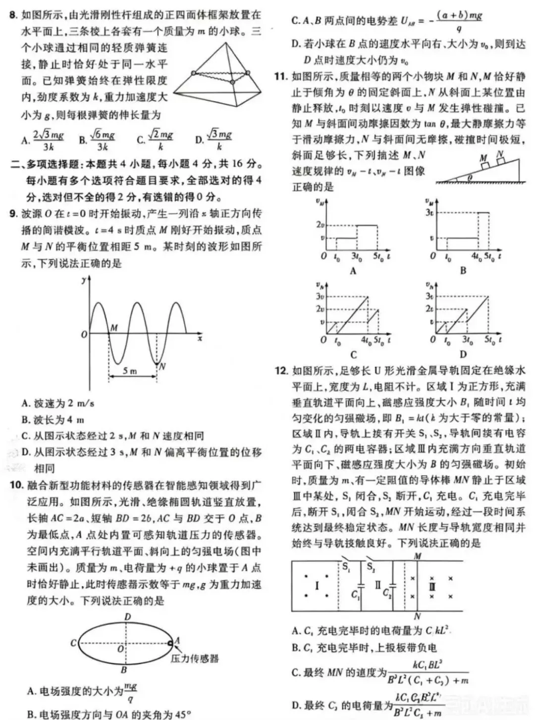 2026年山东高考真题(九科全包含日语俄语)化学、物理完整版(可下载PDF)-第53张图片-四季读书网 2026年山东高考真题(九科全包含日语俄语)化学、物理完整版(可下载PDF)-第53张图片-四季读书网