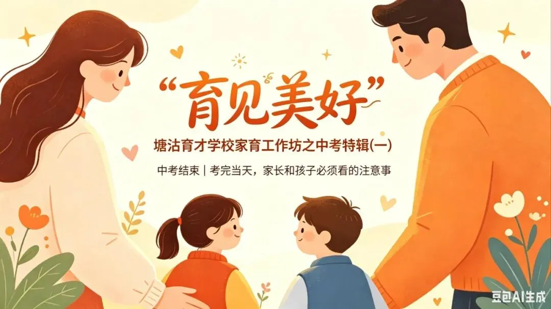 “育见美好”塘沽育才学校家育工作坊之中考特辑(一):中考结束|考完当天,家长和孩子必看注意事项-第1张图片-四季读书网 “育见美好”塘沽育才学校家育工作坊之中考特辑(一):中考结束|考完当天,家长和孩子必看注意事项-第1张图片-四季读书网
