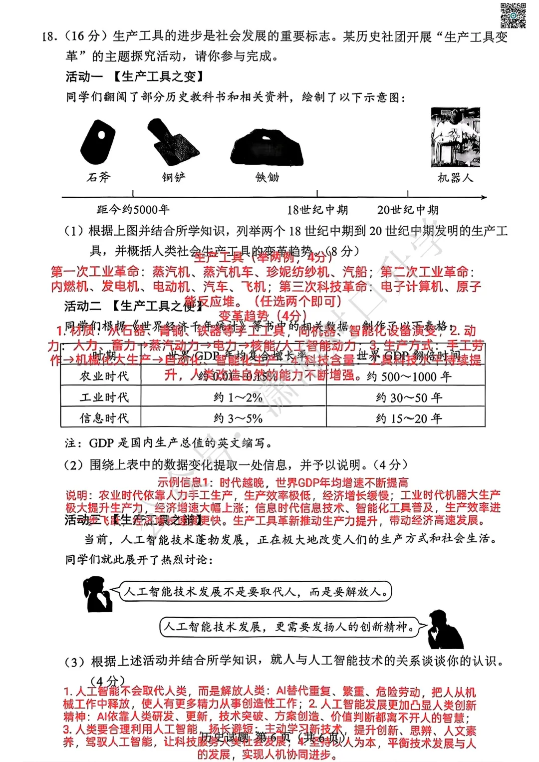2026年湖南初中学业水平考试——历史试卷(含参考答案)-第13张图片-四季读书网 2026年湖南初中学业水平考试——历史试卷(含参考答案)-第13张图片-四季读书网