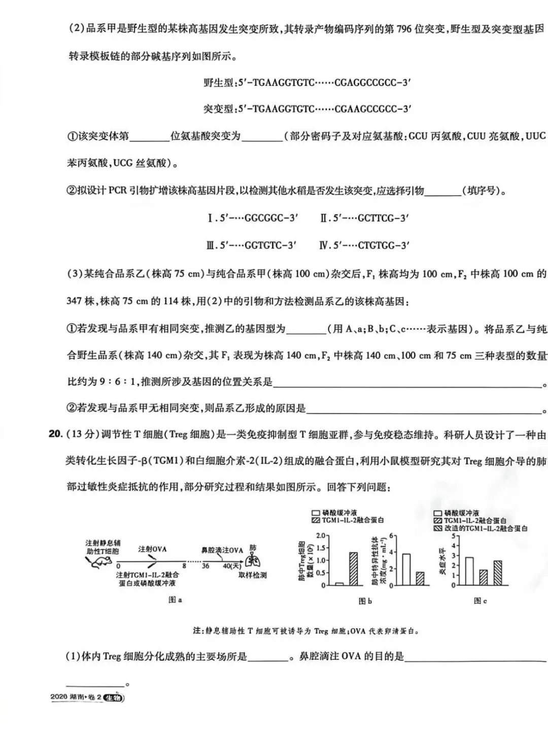 2026湖南高考真题卷-第7张图片-四季读书网
