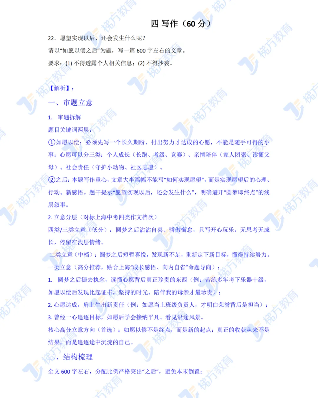 2026上海中考全科试卷+答案,回忆版(已整理更新)-第5张图片-四季读书网