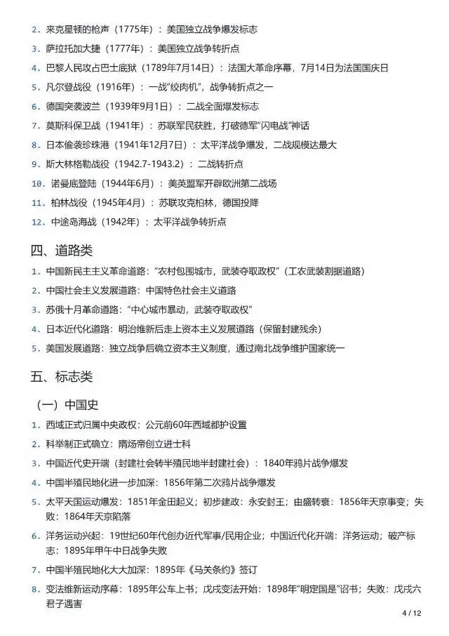 中考历史常考知识点-第4张图片-四季读书网