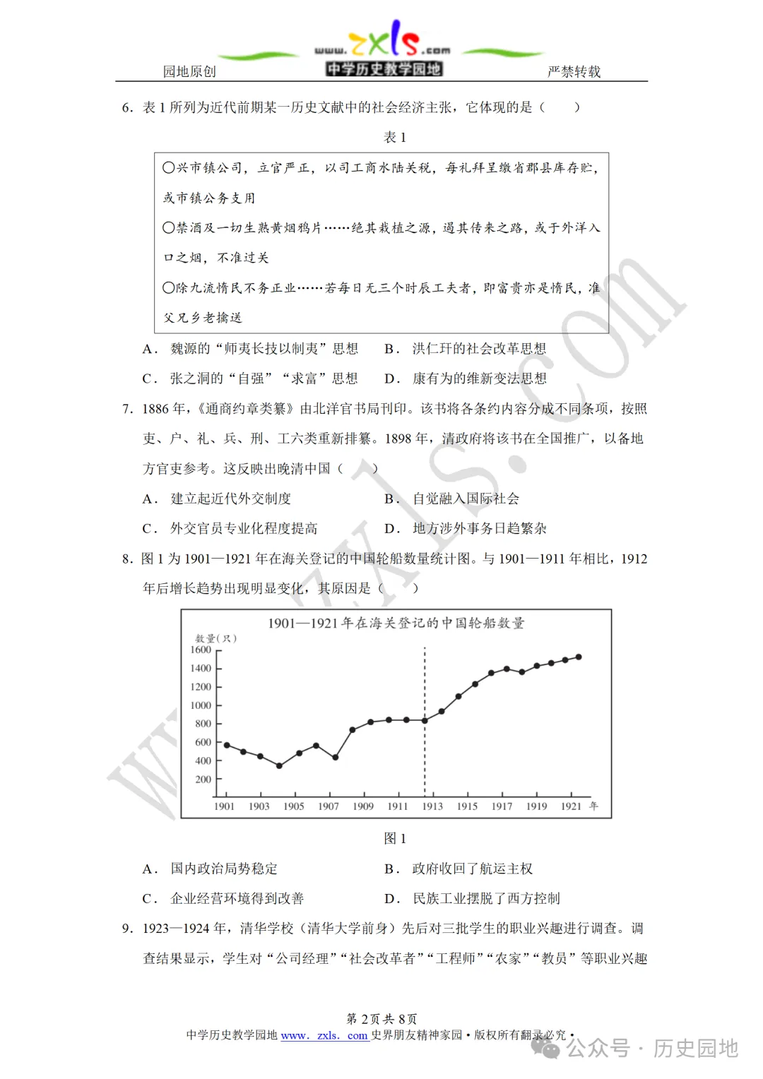 【真题速递】2026年高考历史山东卷原卷版-第2张图片-四季读书网
