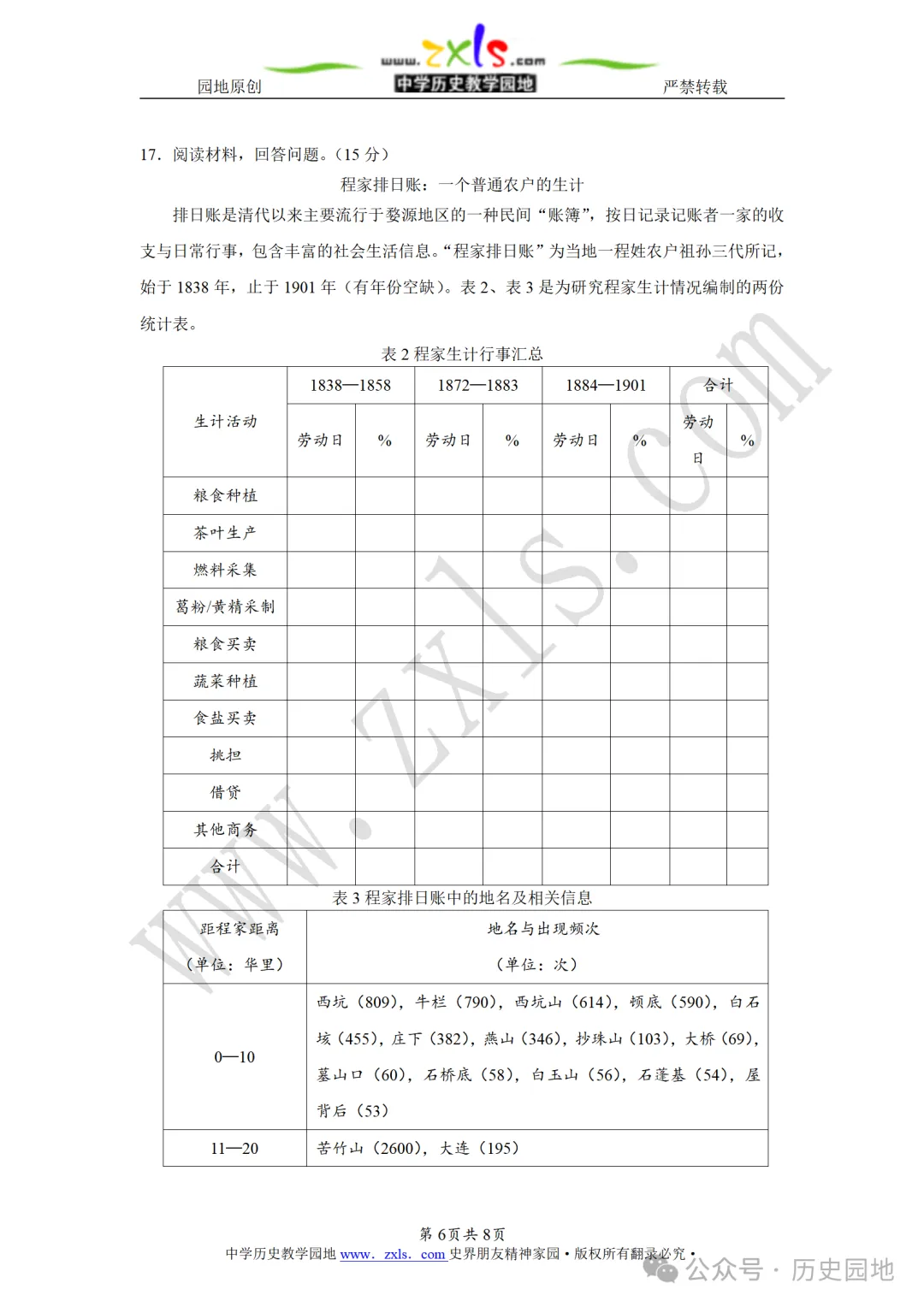 【真题速递】2026年高考历史山东卷原卷版-第6张图片-四季读书网