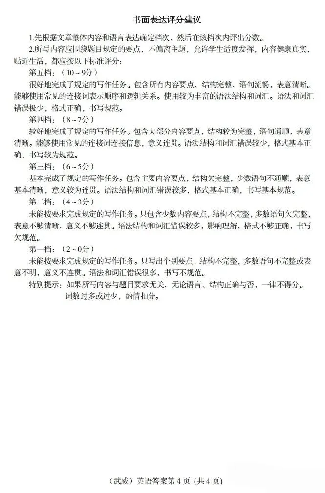 2026 年甘肃省中考全科试卷及参考答案-第34张图片-四季读书网