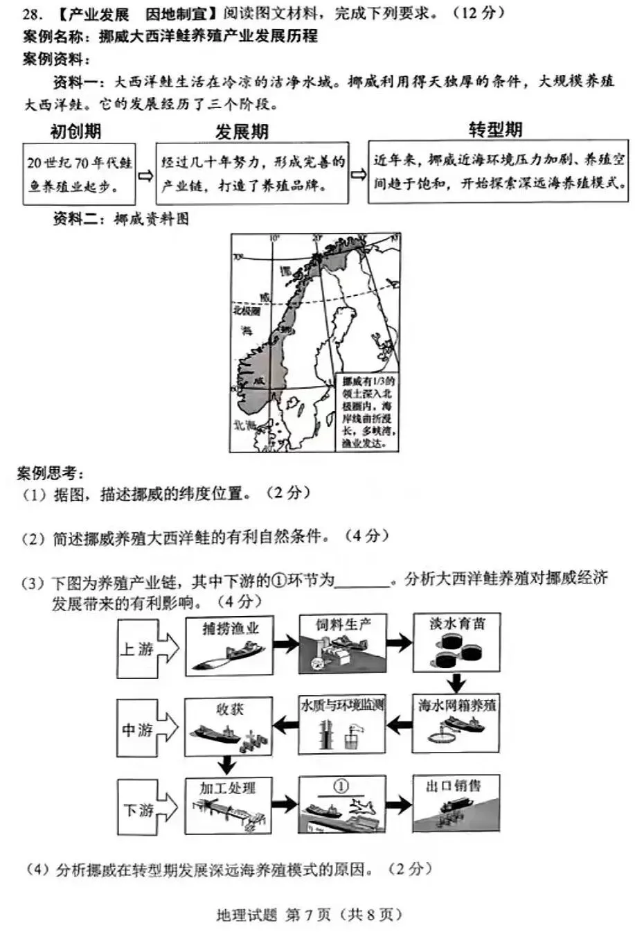 中考真题:2026年湖南地理学业水平考试地理真题(附参考答案)-第9张图片-四季读书网