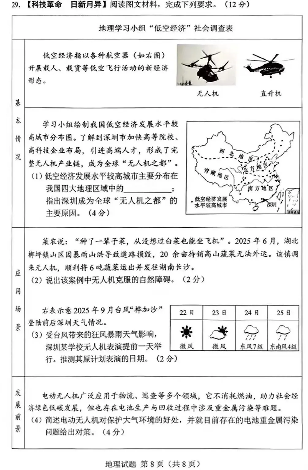 中考真题:2026年湖南地理学业水平考试地理真题(附参考答案)-第10张图片-四季读书网
