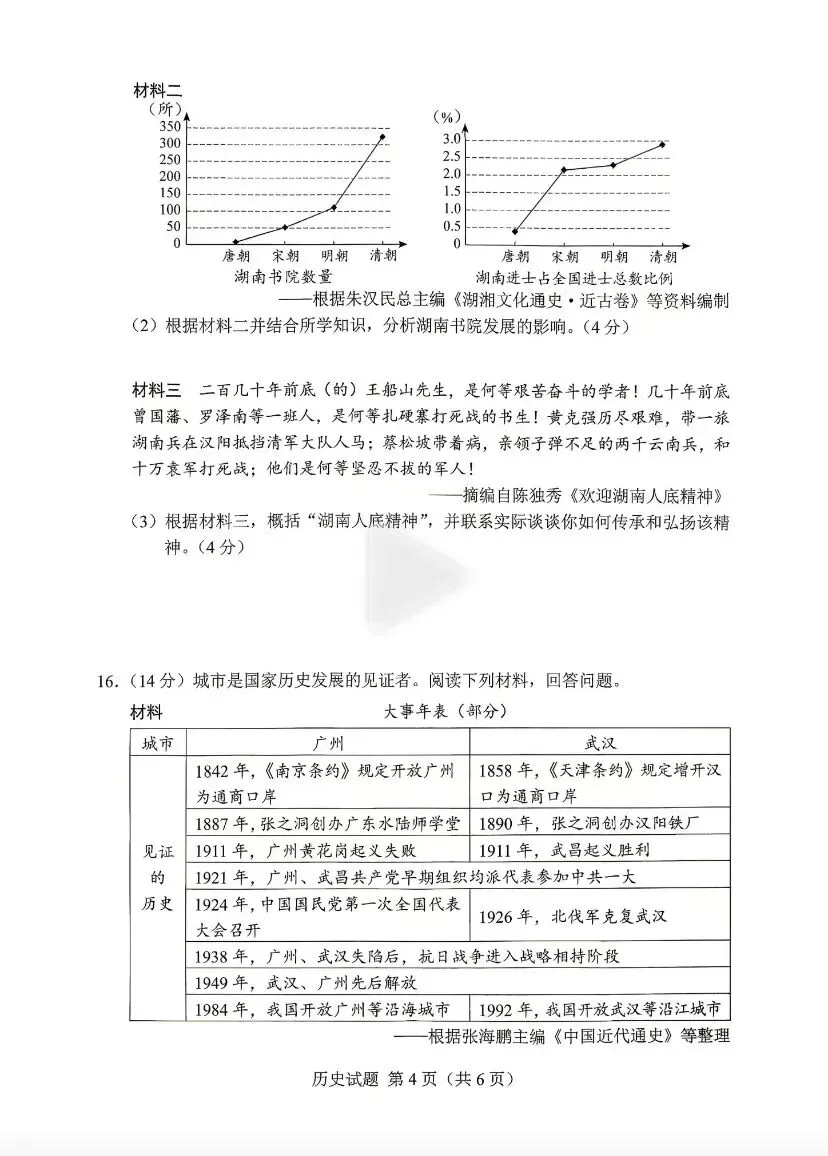 9科全!2026年湖南中考真题及答案-第38张图片-四季读书网 9科全!2026年湖南中考真题及答案-第38张图片-四季读书网
