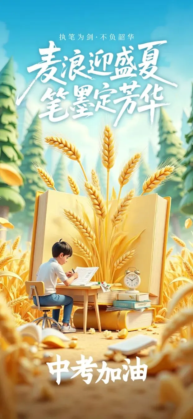 中考加油丨加油少年,未来可期!(无水印海报)-第5张图片-四季读书网