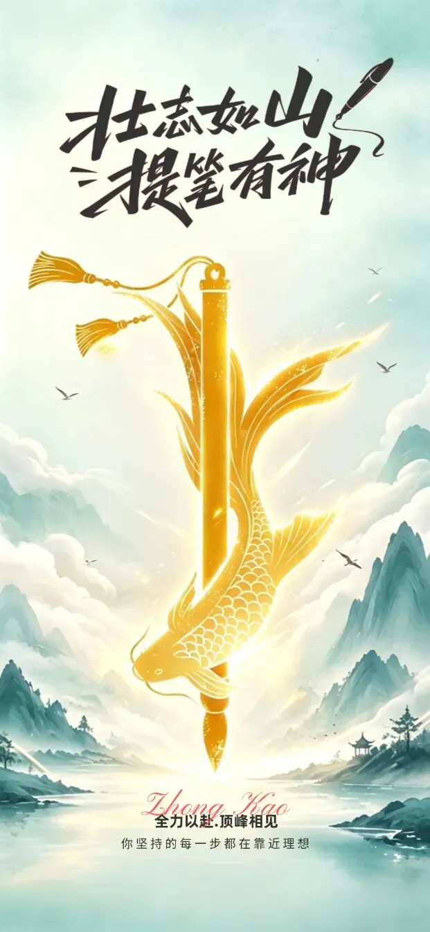 中考加油丨加油少年,未来可期!(无水印海报)-第18张图片-四季读书网