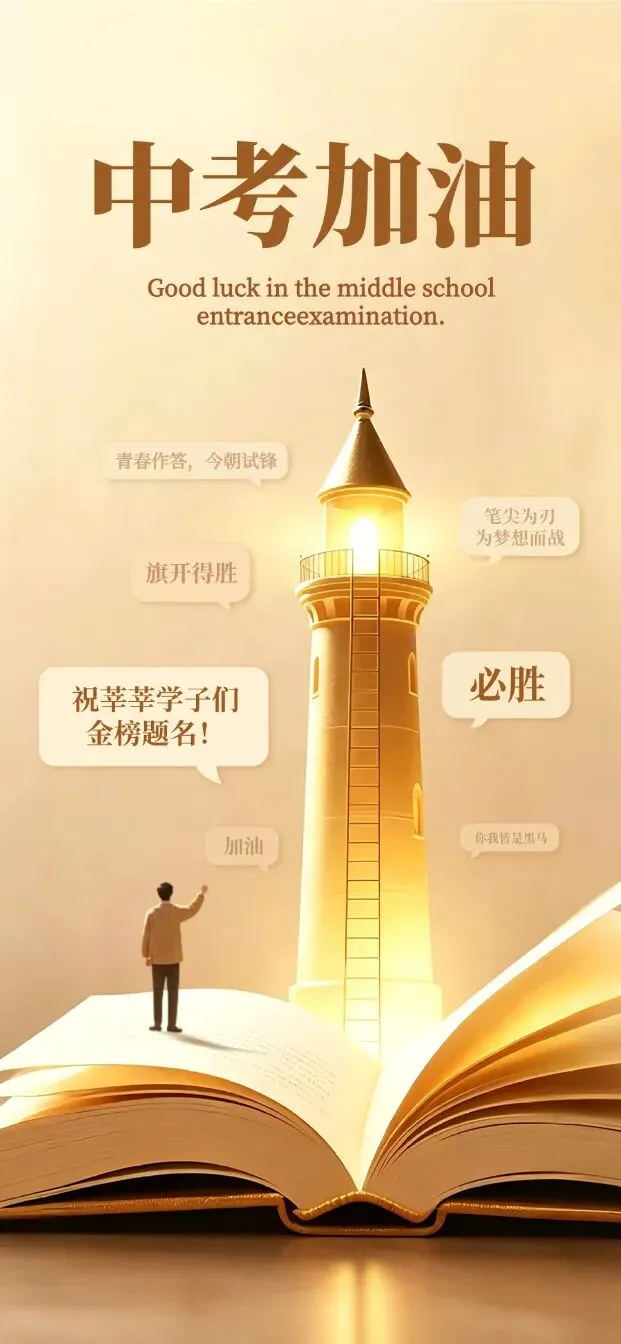 中考加油丨加油少年,未来可期!(无水印海报)-第19张图片-四季读书网