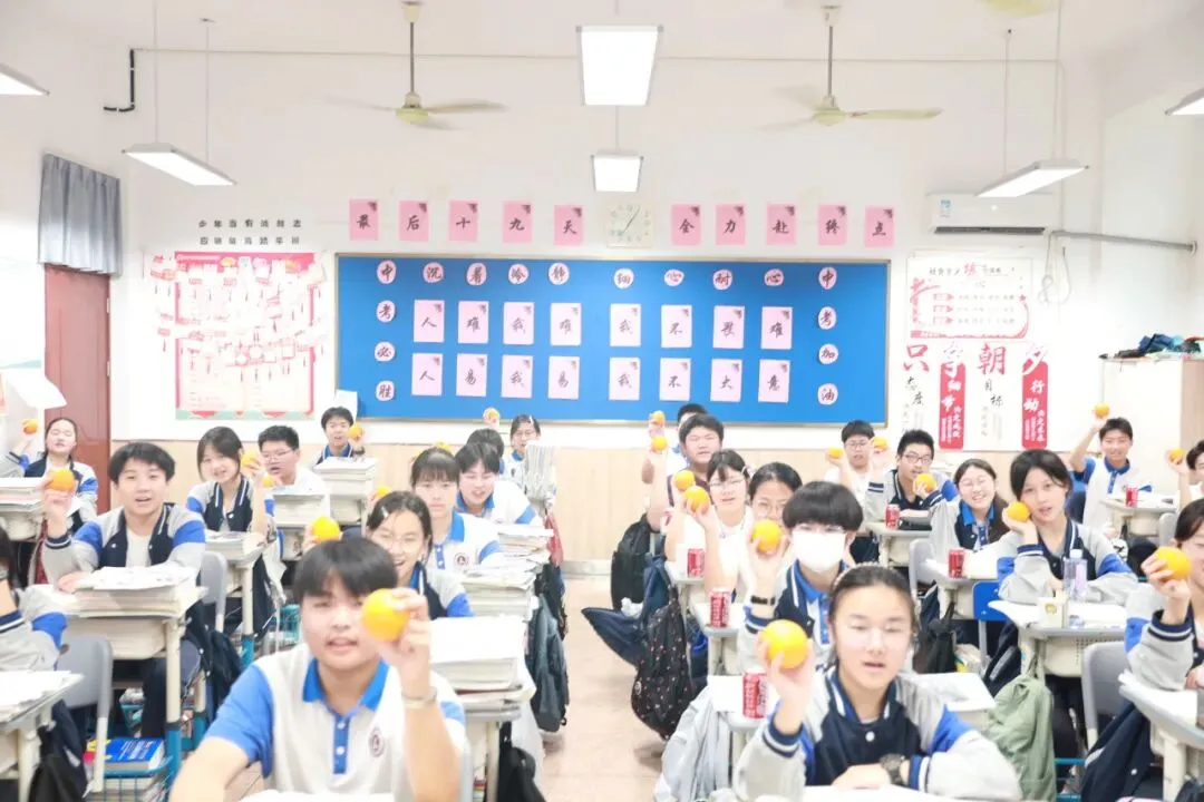 中考加油| 红运当头,橙心如愿!林埭中学中考现场:这抹“送考红”和满园“祝福橙”,是今夏最燃的告白-第25张图片-四季读书网