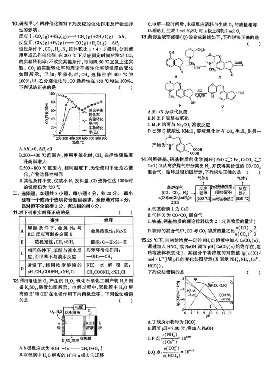 2026年高考化学(山东)试卷-第2张图片-四季读书网
