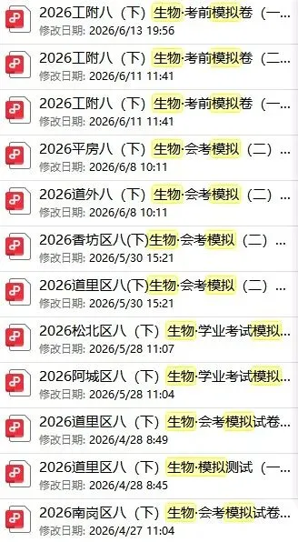 八下地理生物结业考试各校模拟题-第4张图片-四季读书网