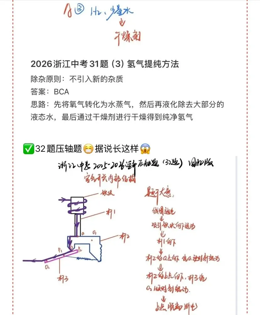 2026年中考科学真题(部分试题)、答案已出(回忆版)-第6张图片-四季读书网