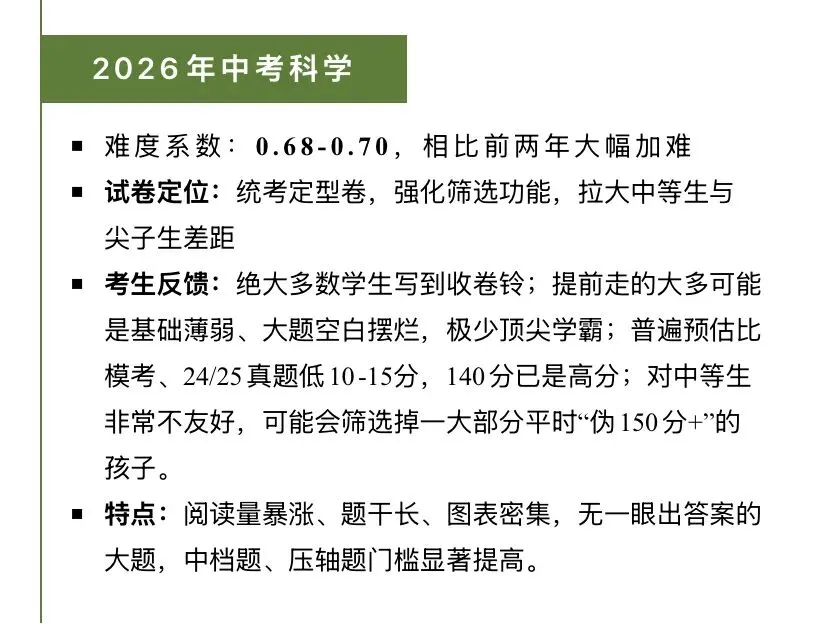 2026年中考科学真题(部分试题)、答案已出(回忆版)-第9张图片-四季读书网
