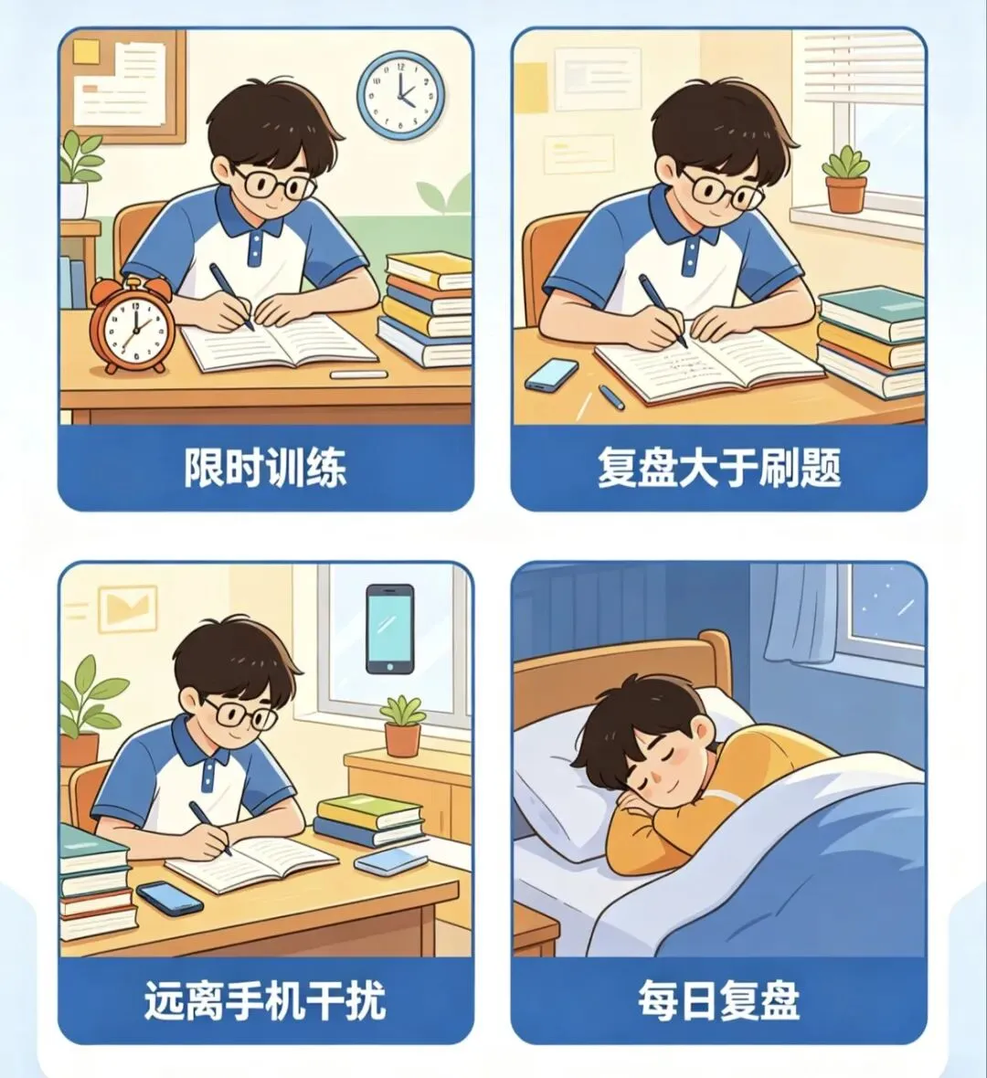 中考倒计时|居家高效复习最全指南,稳住心态超常发挥!-第5张图片-四季读书网