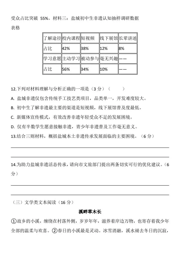 2026年八年级下册语文《期末考试模拟试卷》共4套,附详细解析版,完整电子版可打印!-第7张图片-四季读书网 2026年八年级下册语文《期末考试模拟试卷》共4套,附详细解析版,完整电子版可打印!-第7张图片-四季读书网