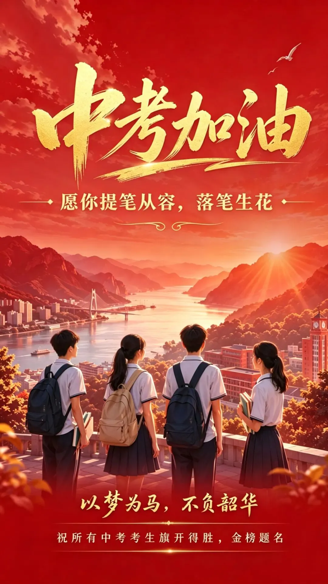 中考加油|愿笔锋所至,梦想花开!-第10张图片-四季读书网