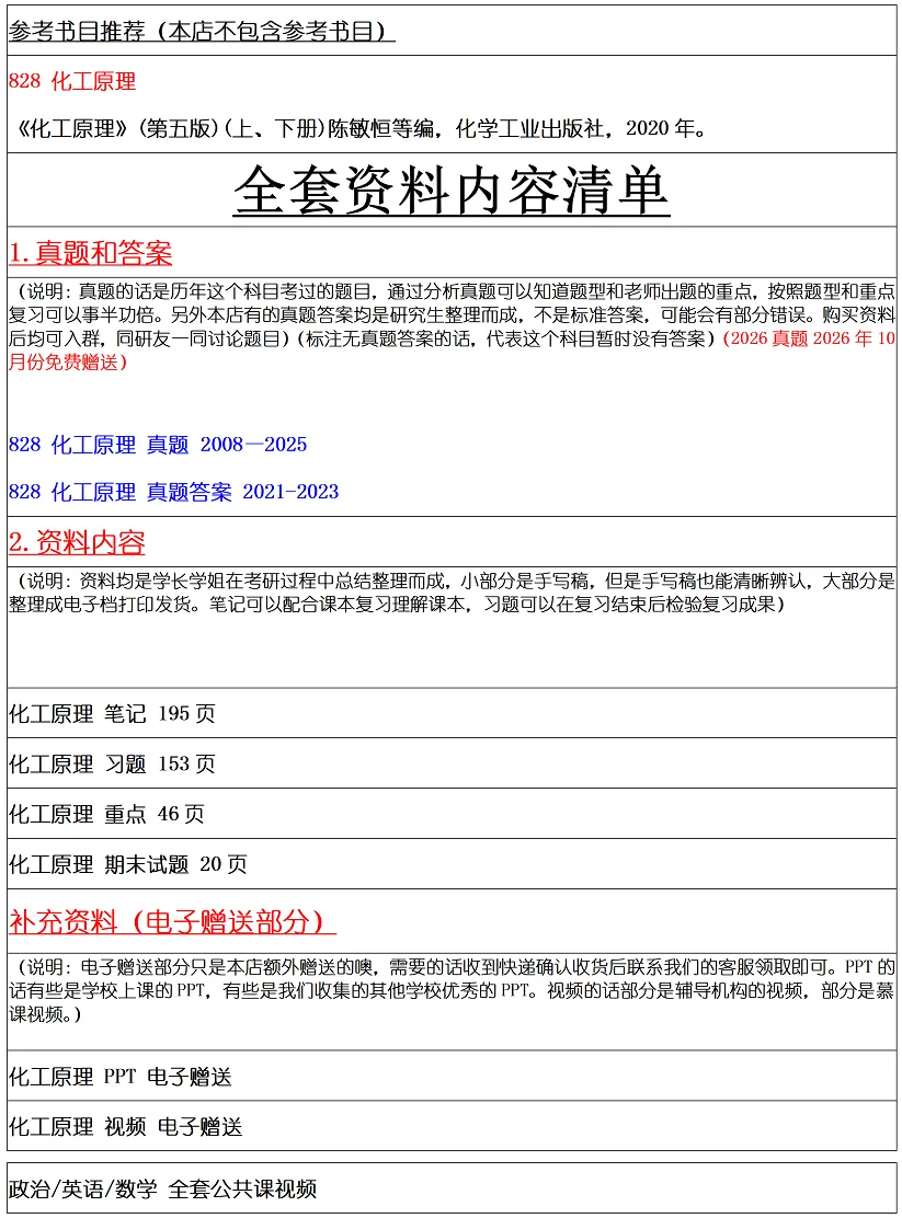 扬州大学2027考研真题资料 | 扬州大学化学工程与技术考研828化工原理真题答案笔记题库|持续更新中……-第15张图片-四季读书网