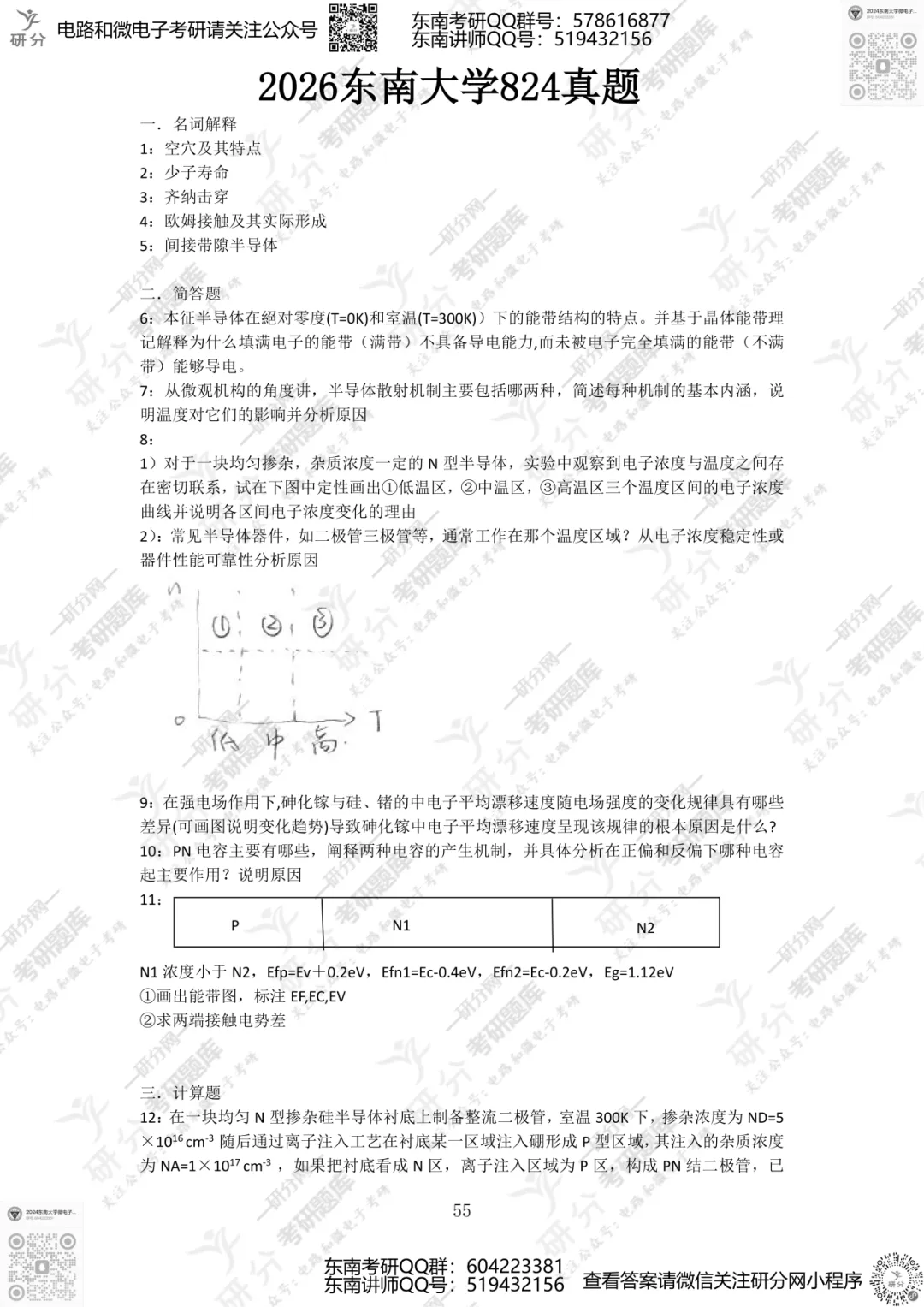 32套热门集成电路院校26考研真题汇总来啦,共220多页,数模电+半导体物理尽在掌握中~-第37张图片-四季读书网