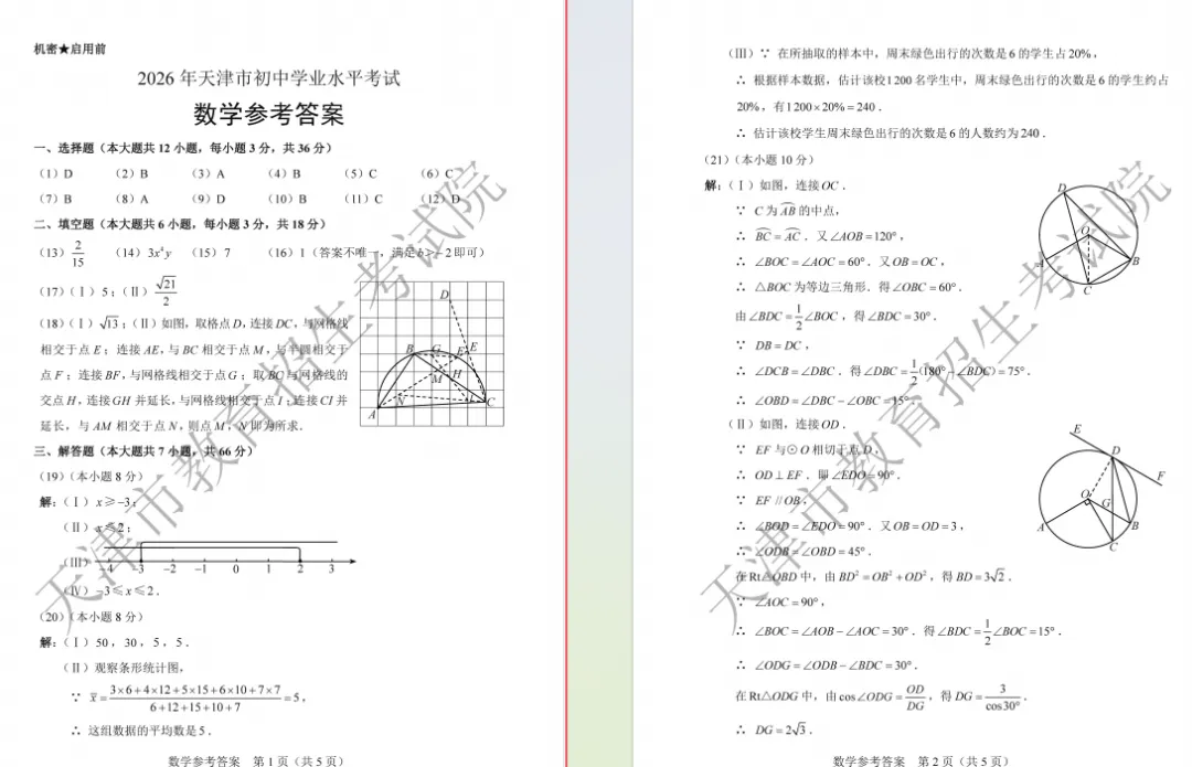 2026年天津中考试卷及真题答案电子版PDF(含历年2013年至2026年)-第4张图片-四季读书网