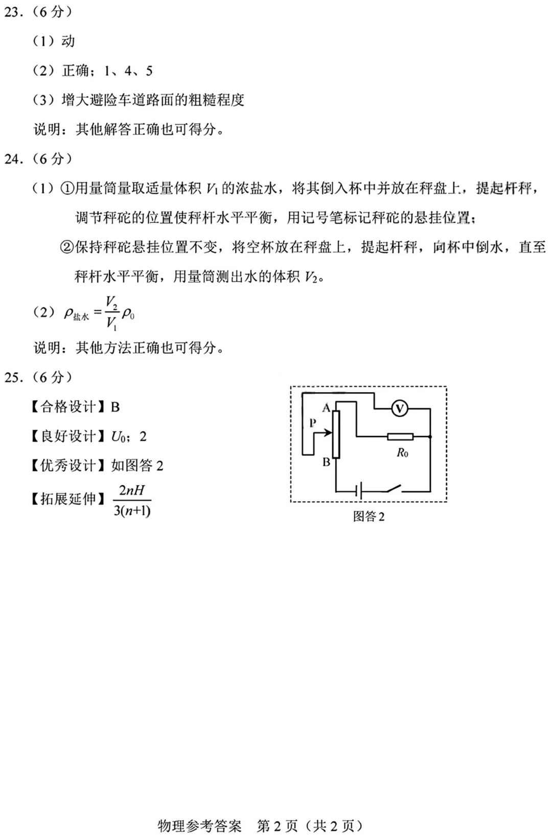 中考真题 | 天津市2026年初中学业水平考试物理试题-第9张图片-四季读书网