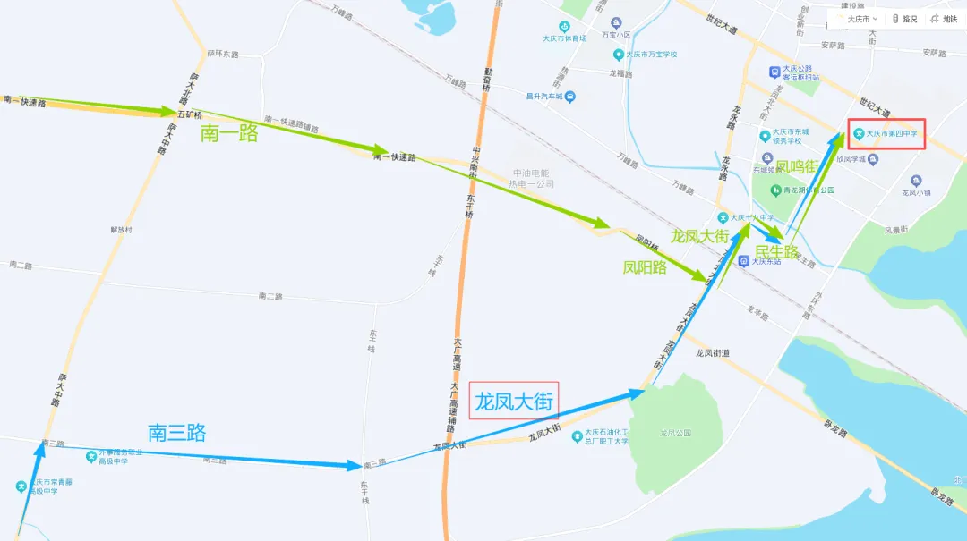 大庆2026中考送考路线图-第17张图片-四季读书网