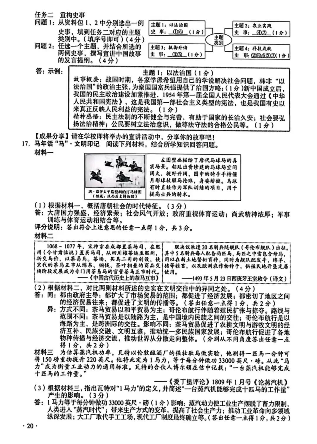【第51期 • 中考真题】2026山西中考历史试卷及答案-第5张图片-四季读书网 【第51期 • 中考真题】2026山西中考历史试卷及答案-第5张图片-四季读书网