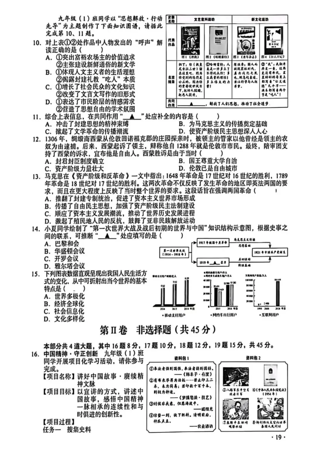 【第51期 • 中考真题】2026山西中考历史试卷及答案-第10张图片-四季读书网 【第51期 • 中考真题】2026山西中考历史试卷及答案-第10张图片-四季读书网