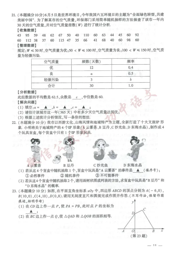 2026年中考全科真题试卷及答案新鲜出炉(含答案),可打印!-第14张图片-四季读书网