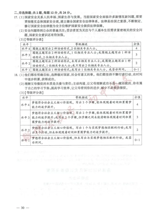 2026年中考全科真题试卷及答案新鲜出炉(含答案),可打印!-第33张图片-四季读书网