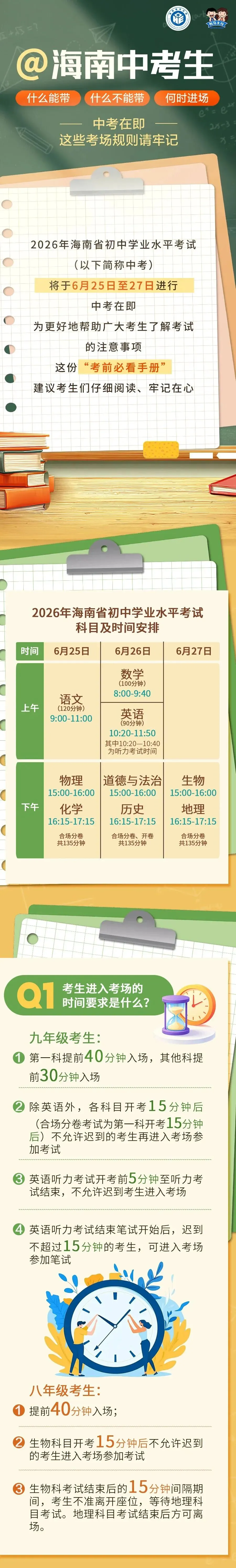 海南中考25日开考,高中招生计划数公布→-第5张图片-四季读书网 海南中考25日开考,高中招生计划数公布→-第5张图片-四季读书网