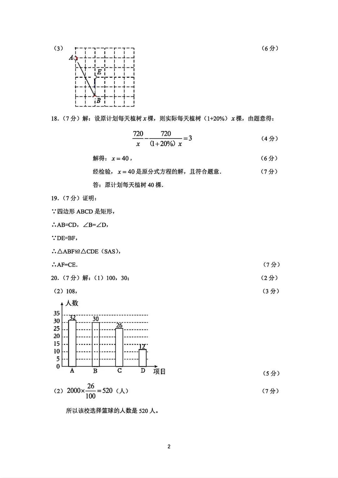 初三考试模拟3套数学卷-第18张图片-四季读书网