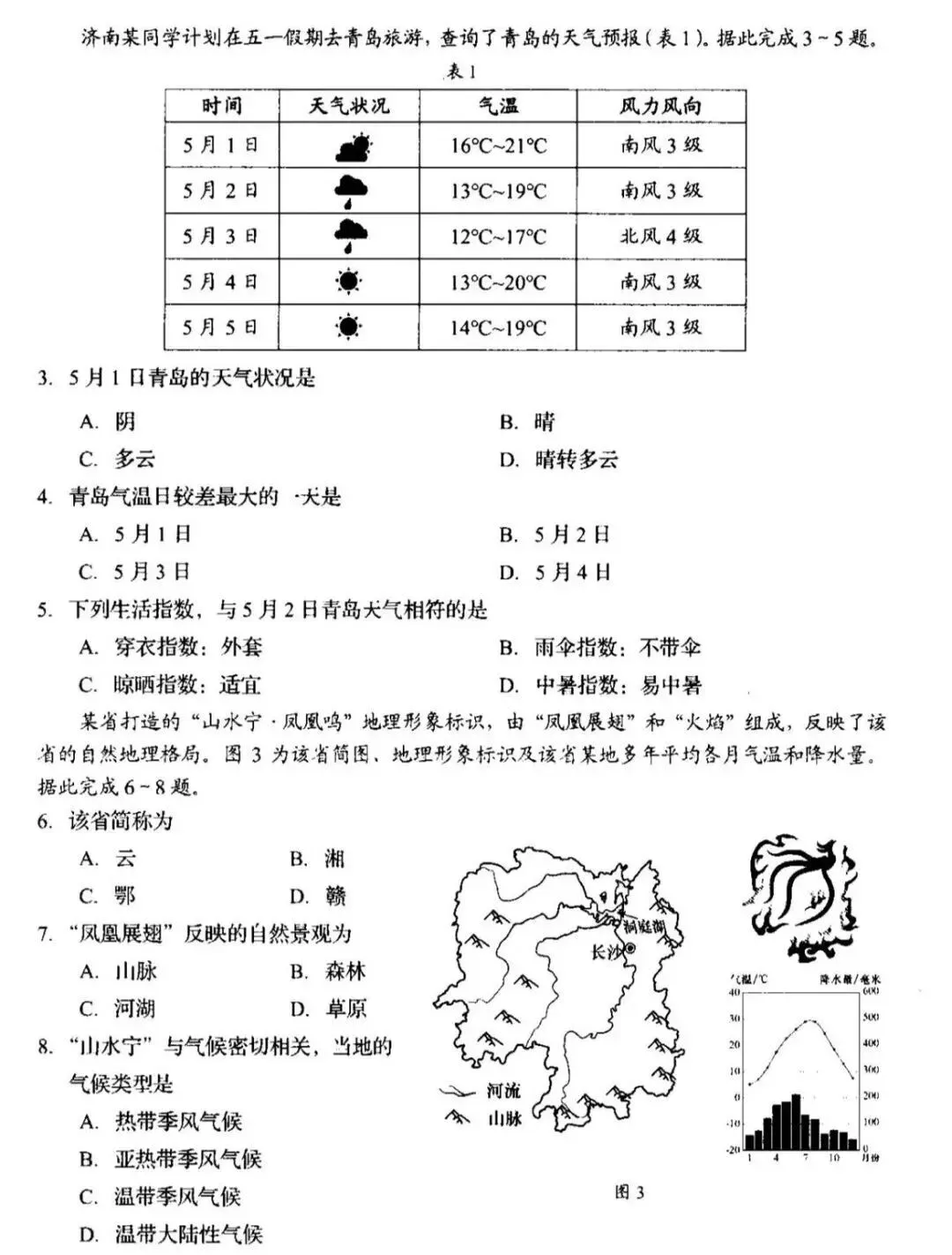 2026山东中考「地理」真题!-第5张图片-四季读书网 2026山东中考「地理」真题!-第5张图片-四季读书网