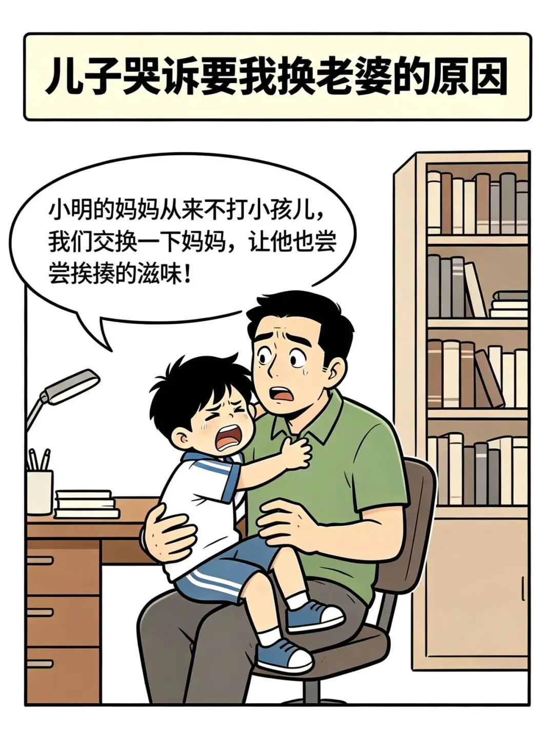 儿子数学试卷考9分,他在9后面添上0,被老婆教训了.他哭着跑到我面前:爸爸,你能不能换个老婆,换成小明的妈妈,好不好?我:为啥呢…-第3张图片-四季读书网
