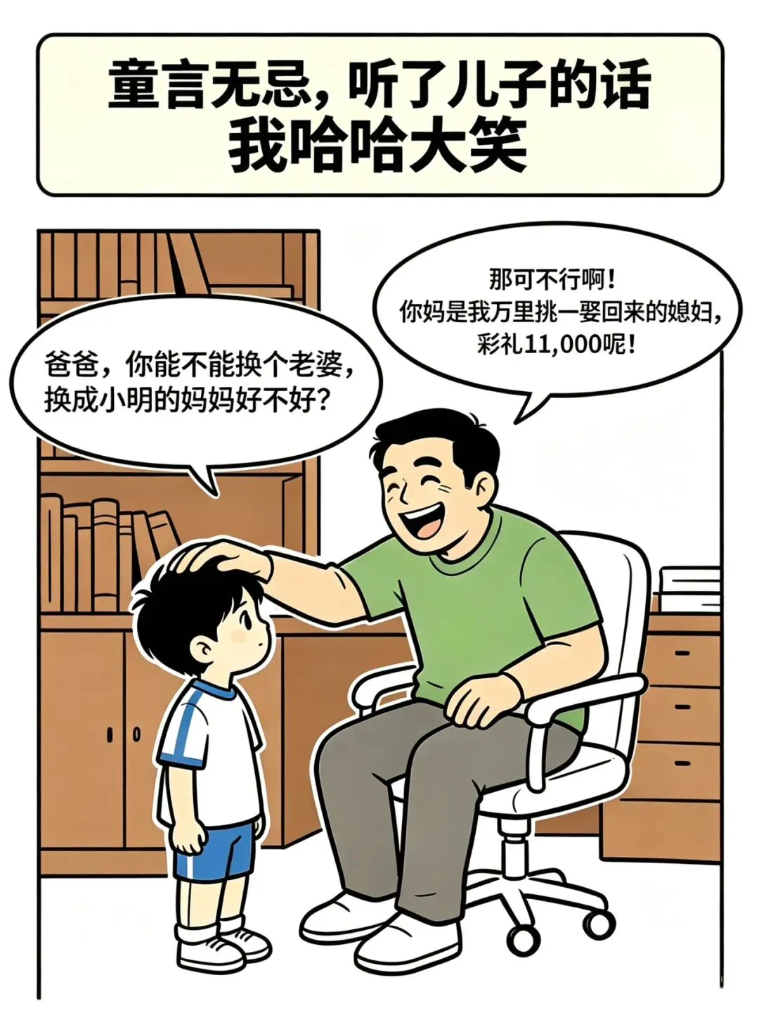 儿子数学试卷考9分,他在9后面添上0,被老婆教训了.他哭着跑到我面前:爸爸,你能不能换个老婆,换成小明的妈妈,好不好?我:为啥呢…-第4张图片-四季读书网