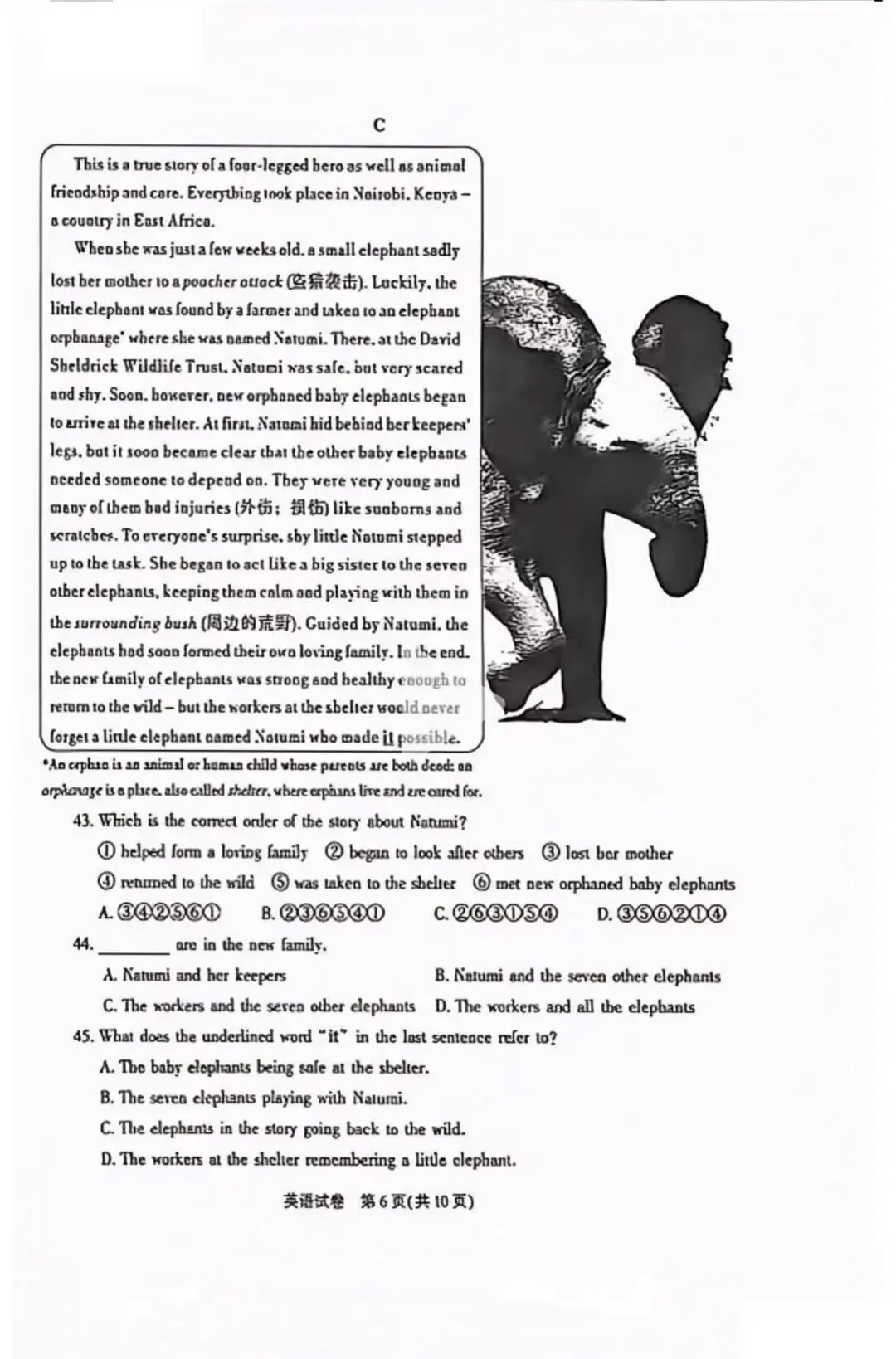 2026陕西中考真题含答案-第6张图片-四季读书网
