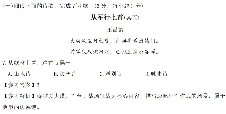 湖南省2026年对口高考语文真题-第8张图片-四季读书网 湖南省2026年对口高考语文真题-第8张图片-四季读书网
