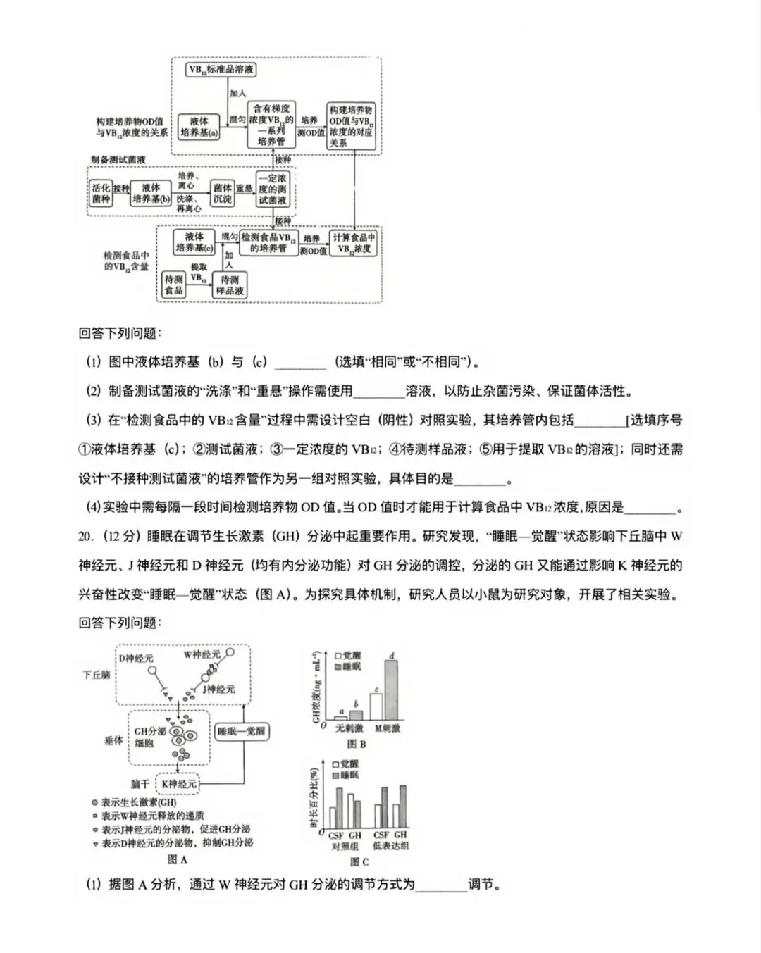 高考生物丨2026年山西省高考生物学试卷-第8张图片-四季读书网