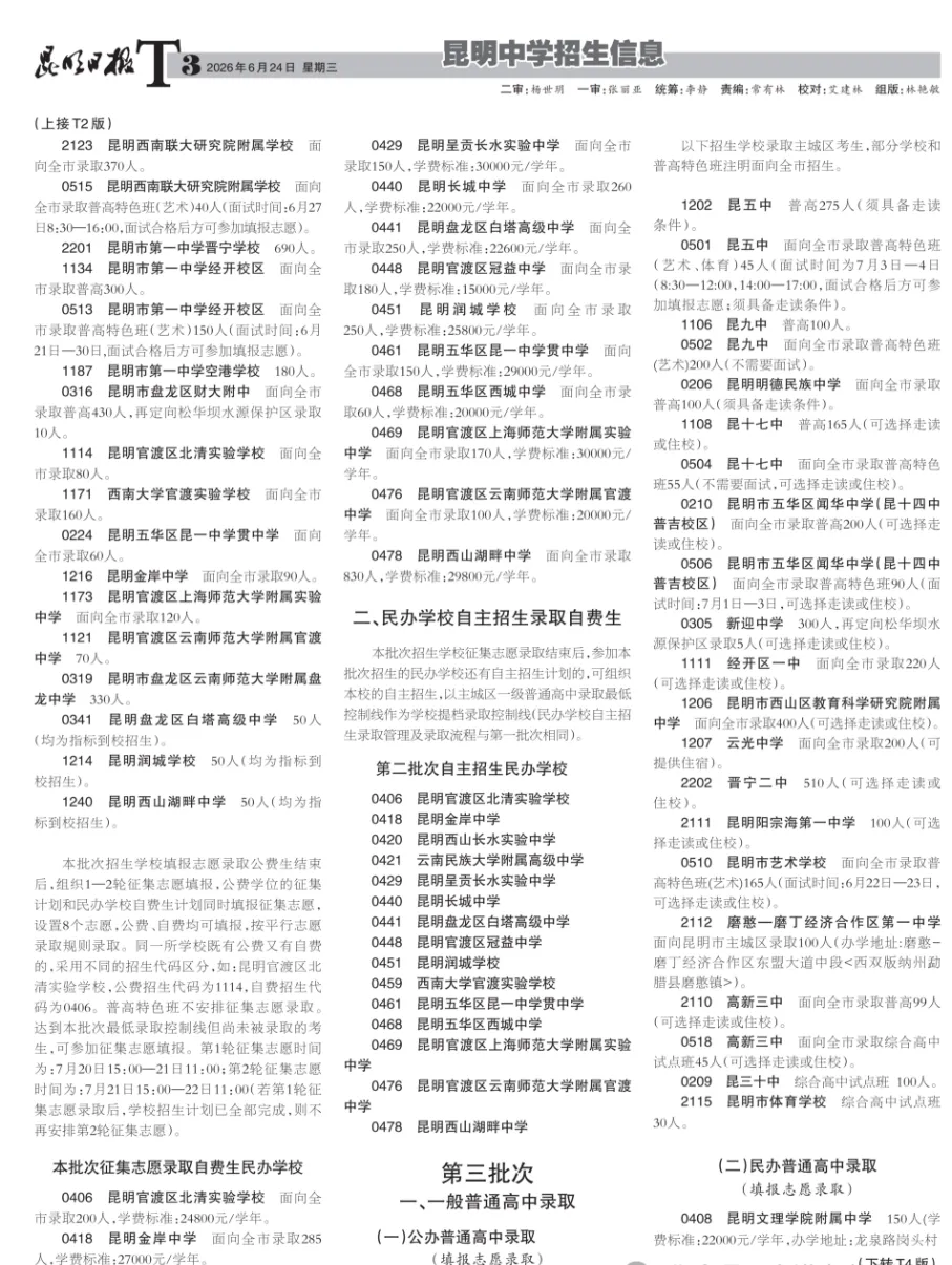 昆明中考招生报第四期-第3张图片-四季读书网