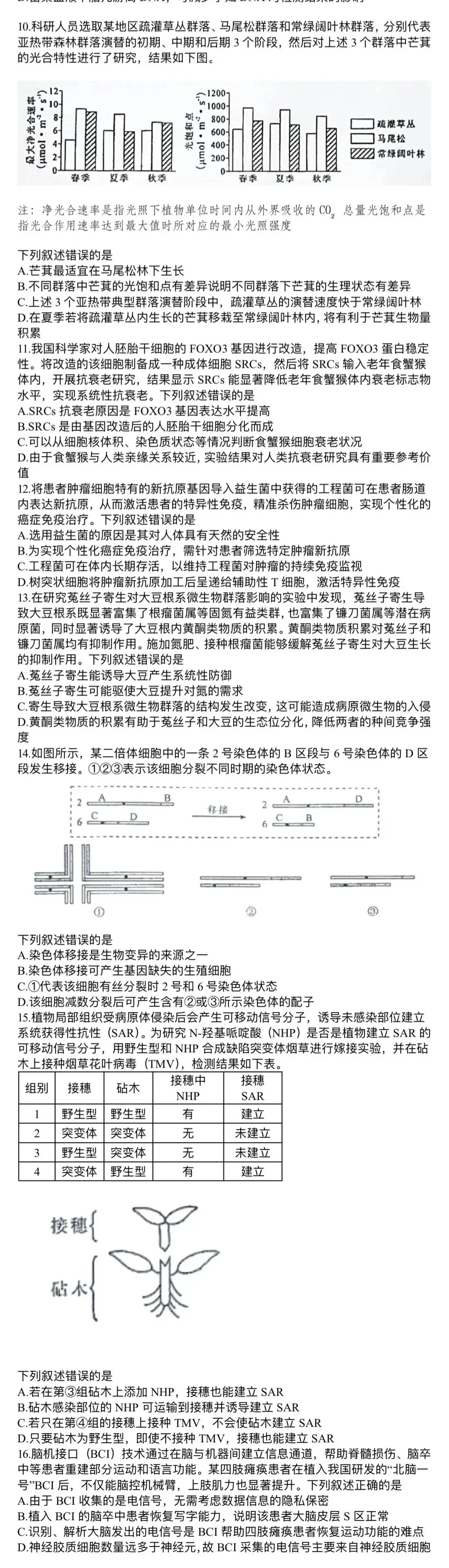 【高考真题】2026年湖北卷(无答案)-第2张图片-四季读书网