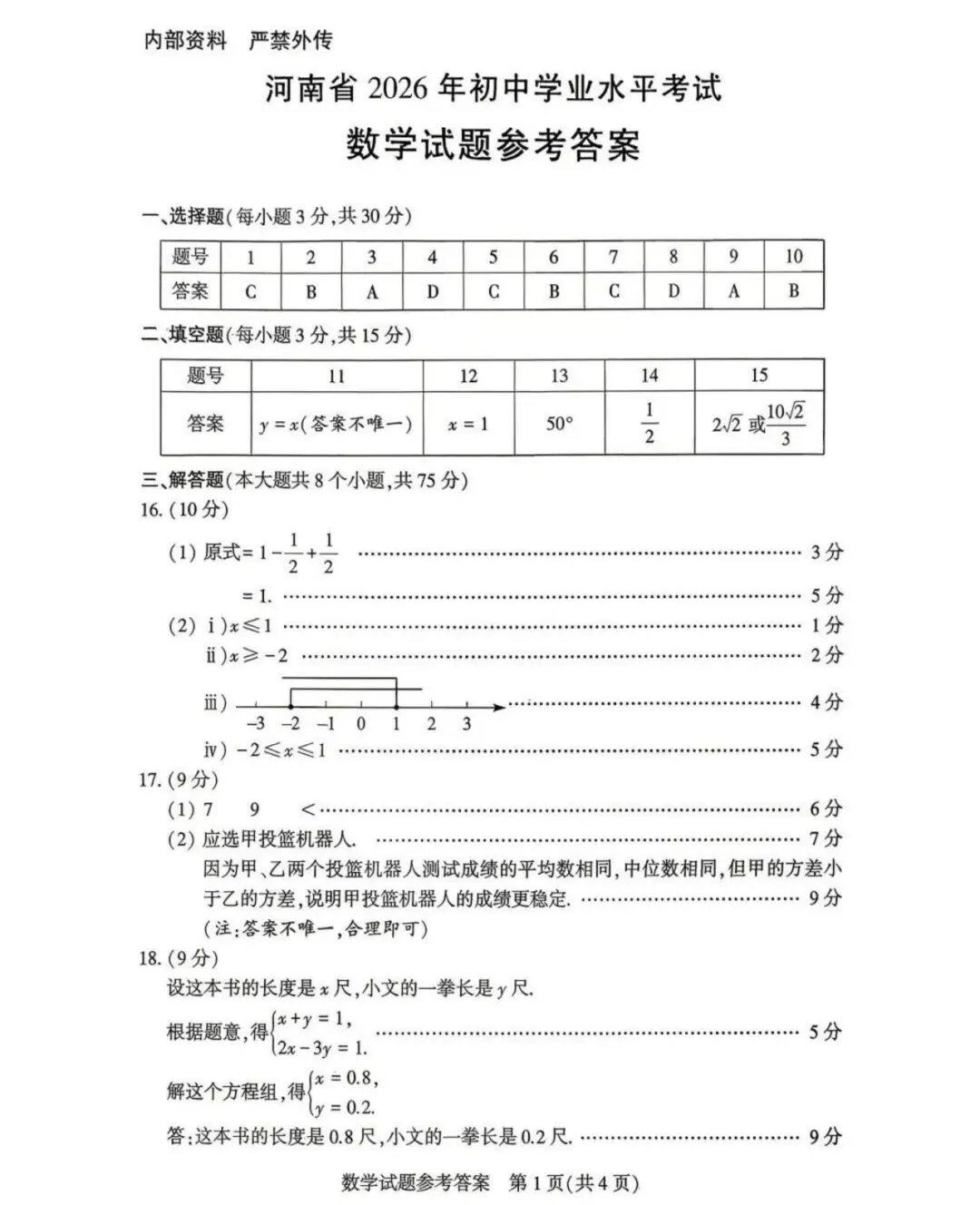 【七科全】2026河南中考真题七科试卷+答案-第17张图片-四季读书网
