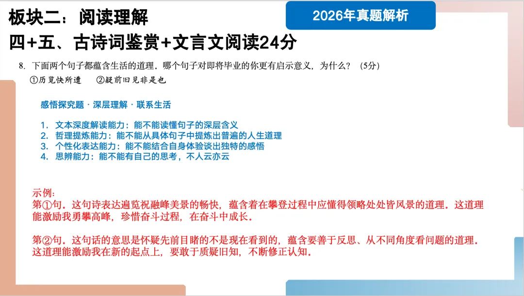 2026年福建中考语文试卷解析及备考策略ppt-第12张图片-四季读书网
