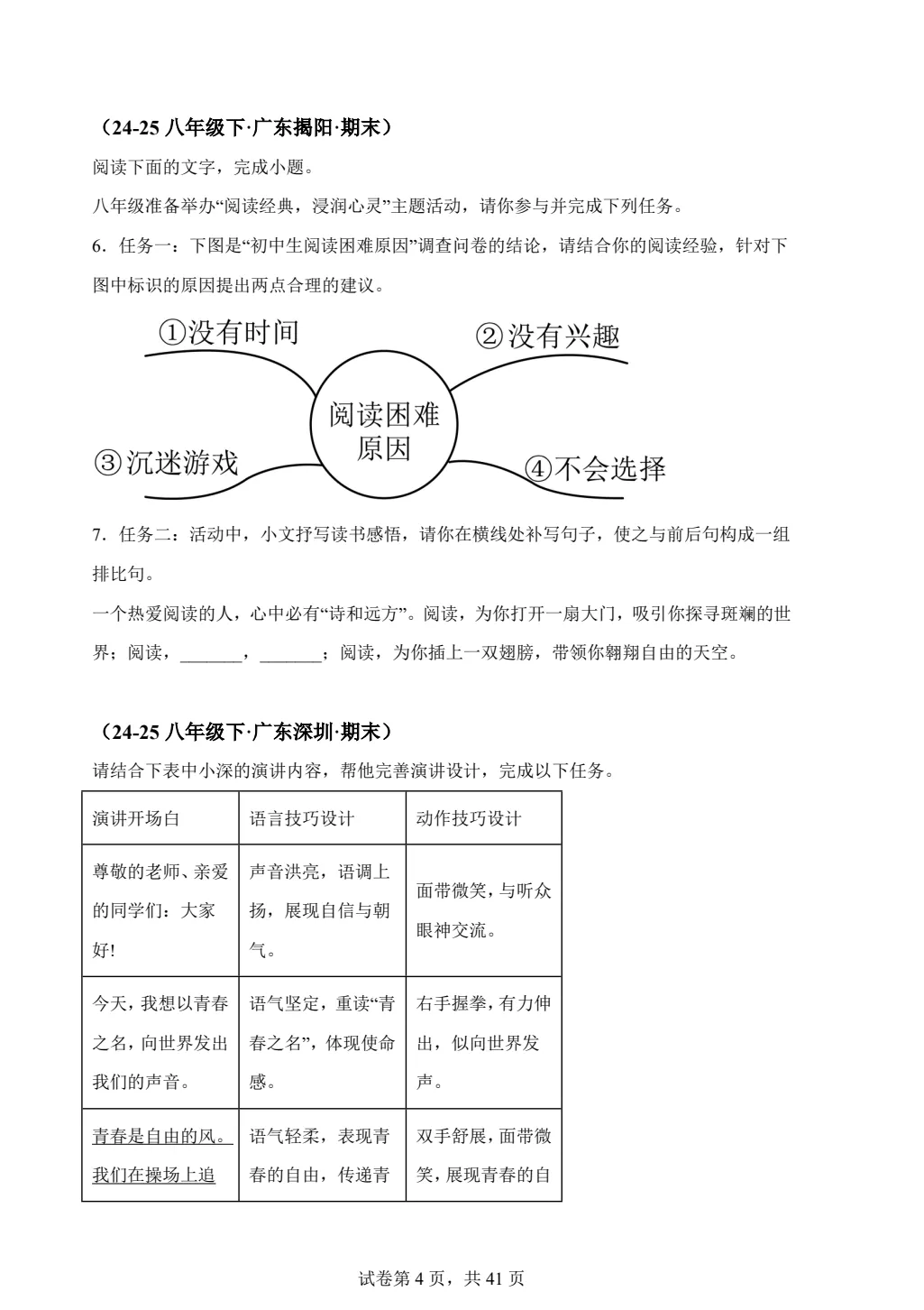 八下语文语言表达与应用仿写续写等期末真题汇编PDF版含答案86页| 初中期中期末必考-第4张图片-四季读书网 八下语文语言表达与应用仿写续写等期末真题汇编PDF版含答案86页| 初中期中期末必考-第4张图片-四季读书网