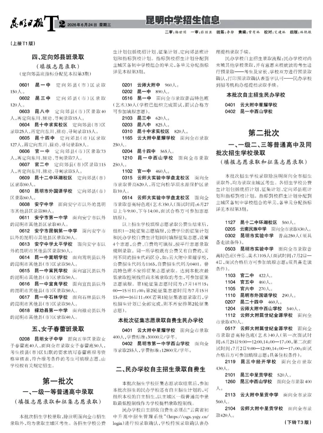 昆明市2026年中考招生信息报第四期(家长、学生收藏)-第2张图片-四季读书网