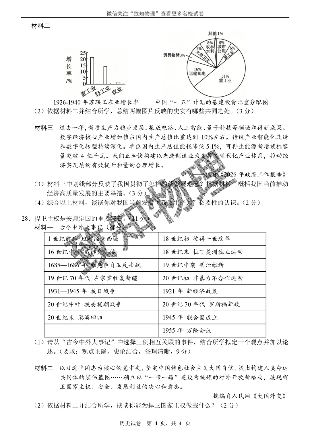 名校28 2026.6二模——历史试卷-第4张图片-四季读书网 名校28 2026.6二模——历史试卷-第4张图片-四季读书网