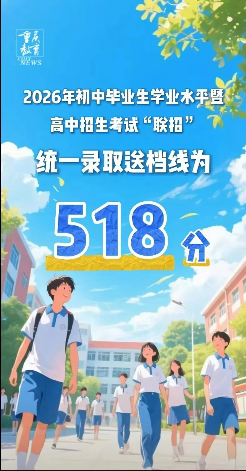 2026年重庆中考联招统一录取送档线正式公布-第2张图片-四季读书网 2026年重庆中考联招统一录取送档线正式公布-第2张图片-四季读书网
