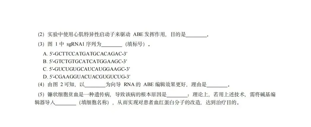 2026年湖北省高考真题生物学-第8张图片-四季读书网